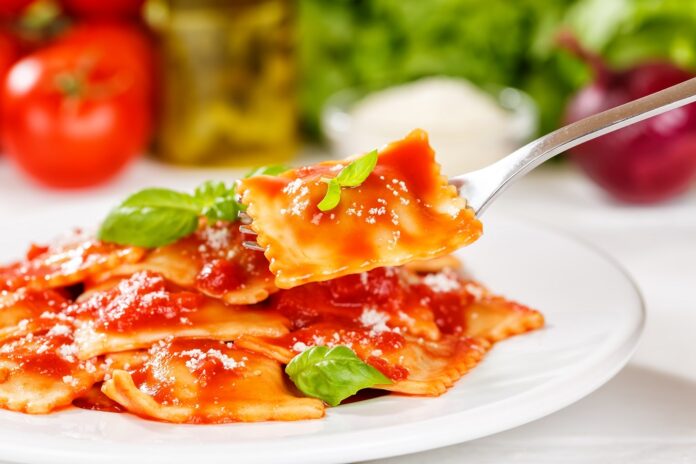 Ravioli pasta dish
