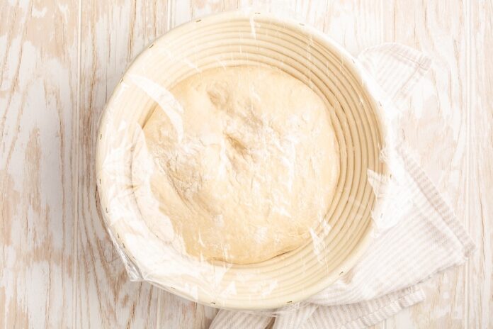 Raw yeast dough resting